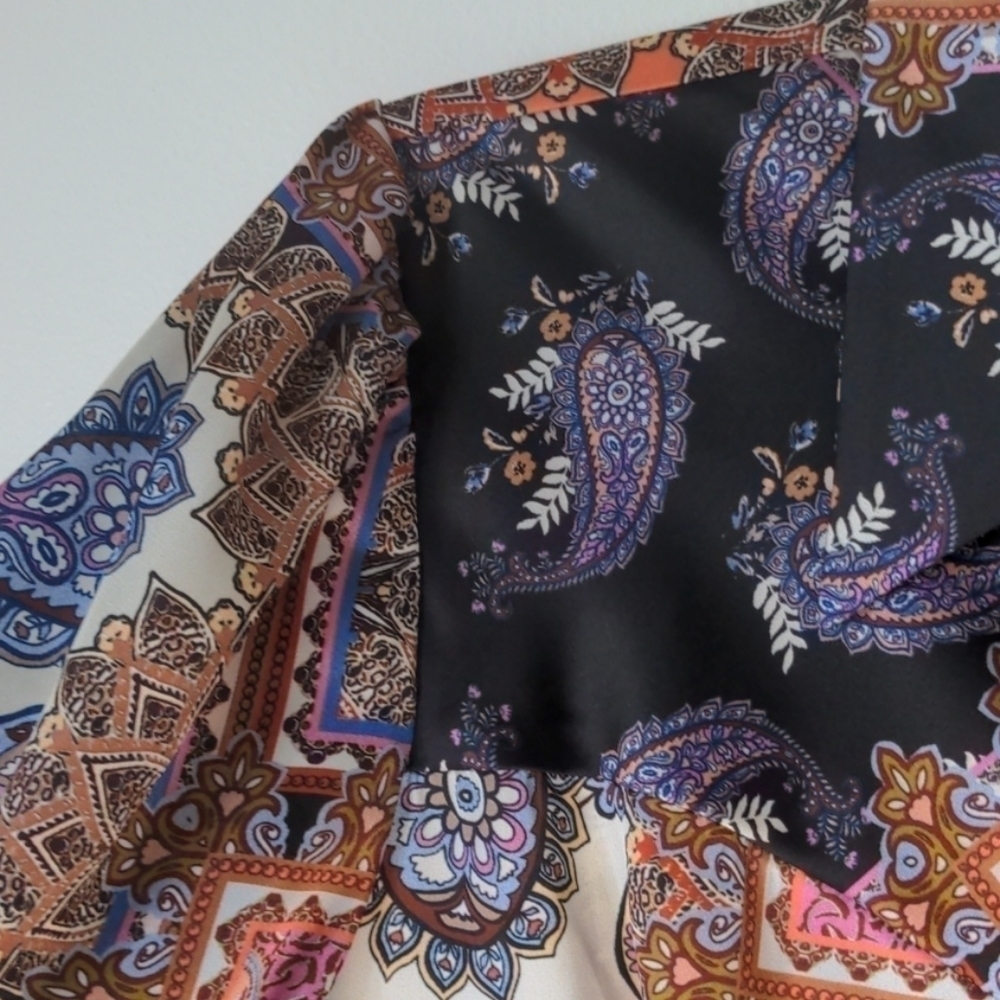 𝅺petersyn Agnes Paisley Print Shirt Dress NWT - Picture 11 of 14